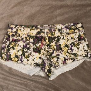 Guess Floral Denim Shorts